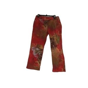 Central Falls Womens Multicolor Floral Print Dress Pants Size 8 Fall Vacation